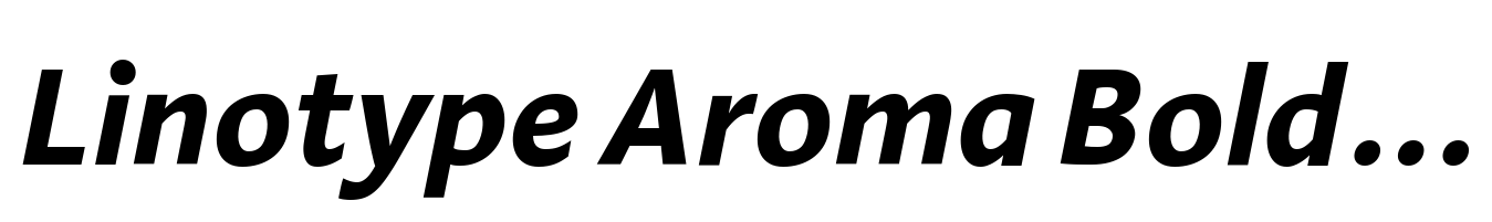 Linotype Aroma Bold Italic